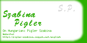 szabina pigler business card